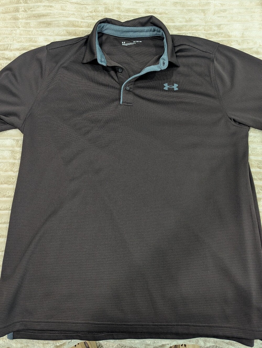 Under Armour Men’s Brown Golf Polo with Gray Trim